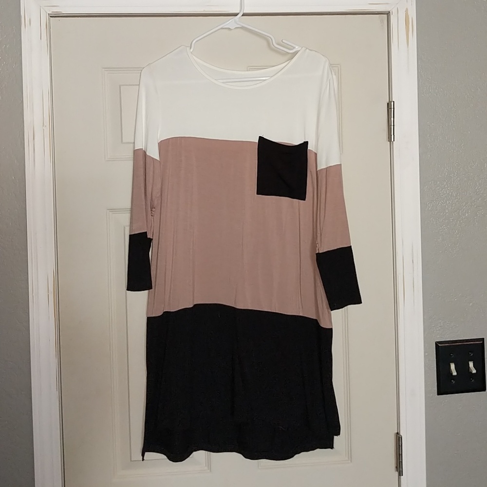 Striped Color Block Dress